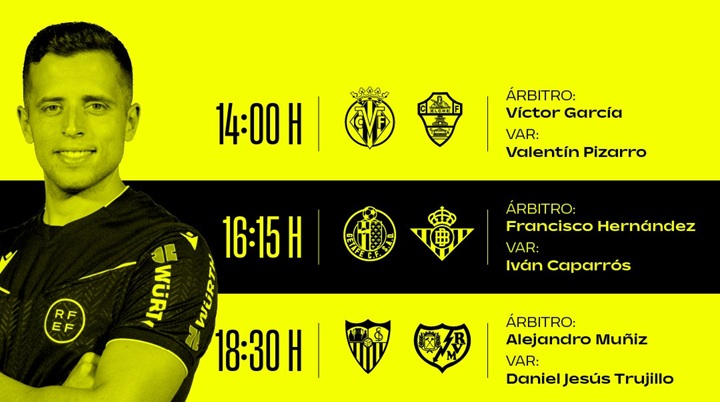 Cartel árbitros Sevilla - Rayo (c) RFEF