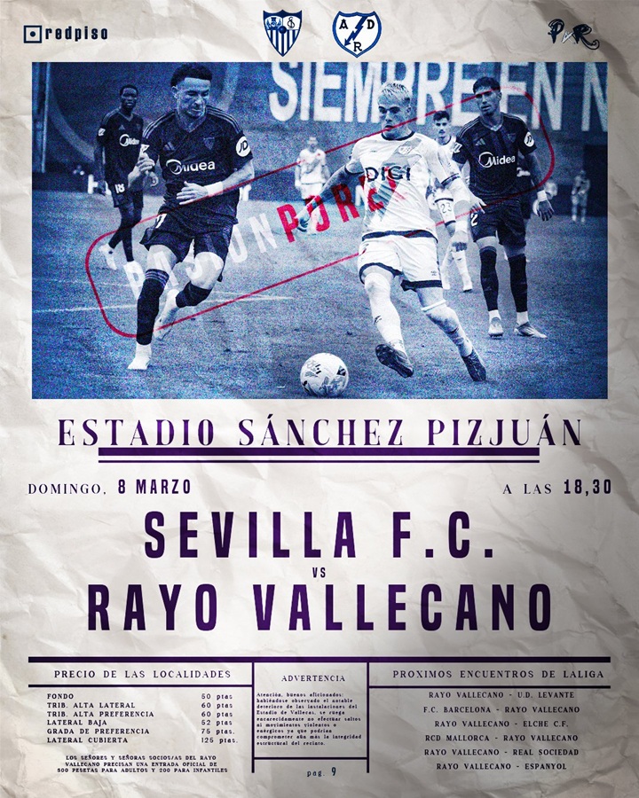 Cartel del Sevilla - Rayo Vallecano