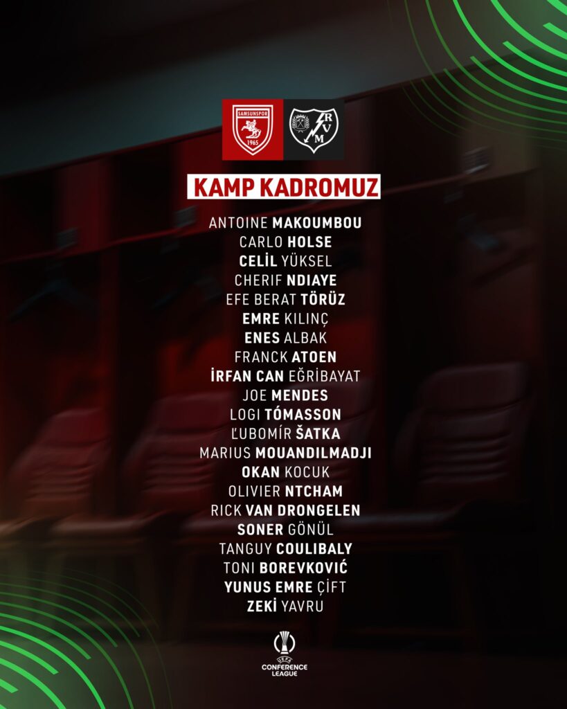 Convocatoria Samsunspor - Rayo (c) Samsunspor