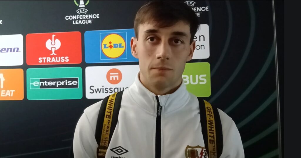 Pedro Díaz, en zona mixta tras el Rayo Vallecano 0-1 Samsunspor