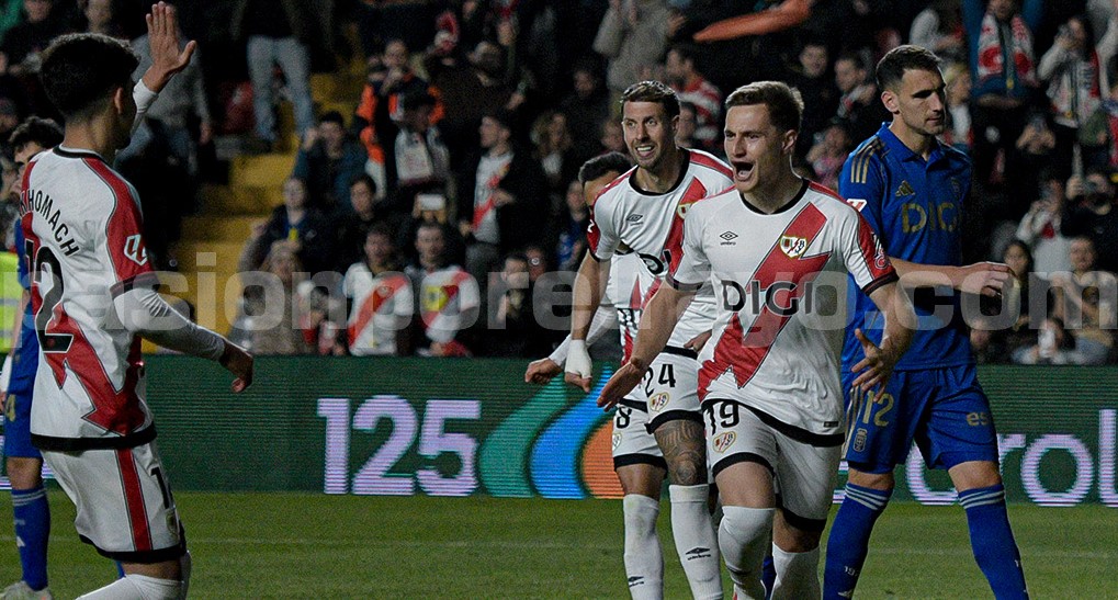 De Frutos llega a los 10 goles: Hacía 7 años que un ariete del Rayo no alcanzaba las 2 cifras