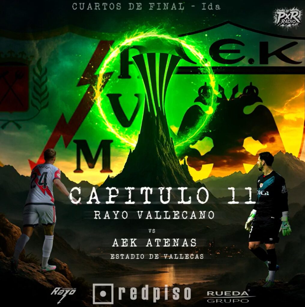 Cartel del Rayo Vallecano - AEK de Atenas (c) Pasión por el Rayo