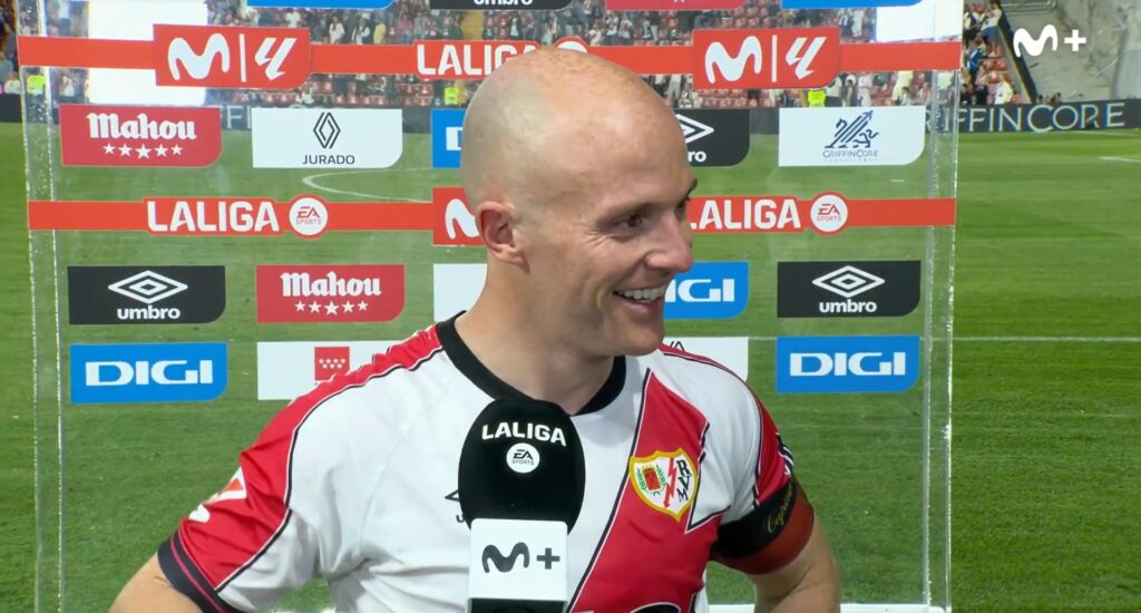 Isi, en Movistar tras el Rayo 1-0 Espanyol: «Este equipo no tiene límites»