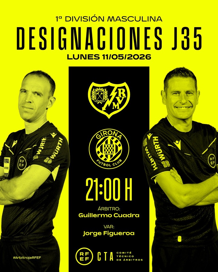 Árbitros Rayo Vallecano - Girona (jornada 35) 4 arbitros rayo girona jornada 35 OK