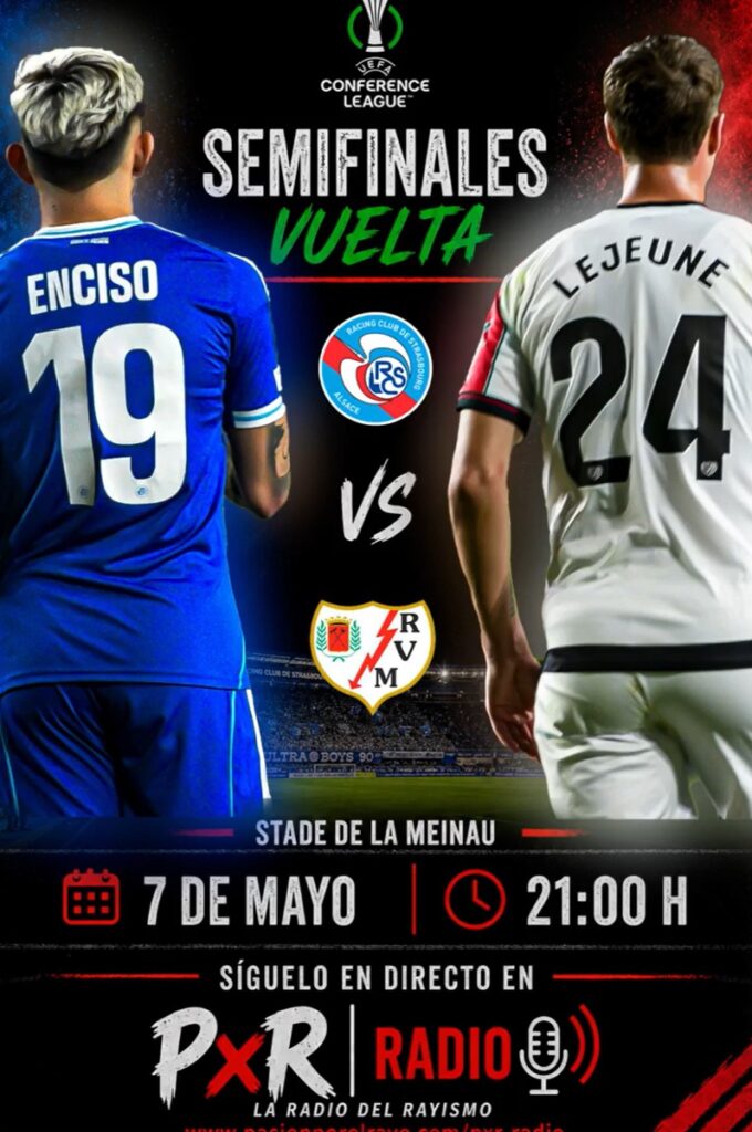 Ambientazo de gala para el Estrasburgo - Rayo: Habrá lleno en La Meinau 4 Cartel semifinales Conference League (c) Pasión por el Rayo