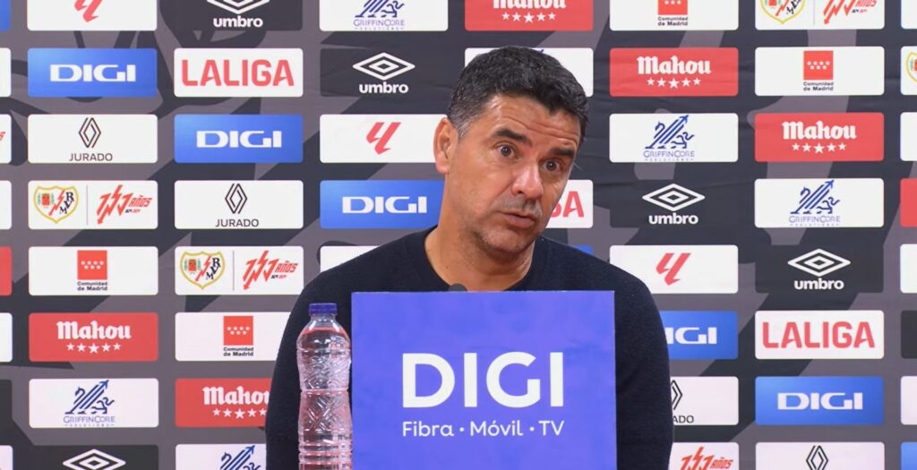 Míchel, en rueda de prensa del Rayo - Girona (c) LaLiga