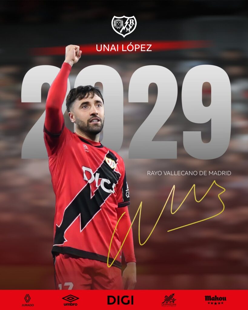 Unai López renueva por el Rayo Vallecano 3 temporadas 3 Renovación de Unai López