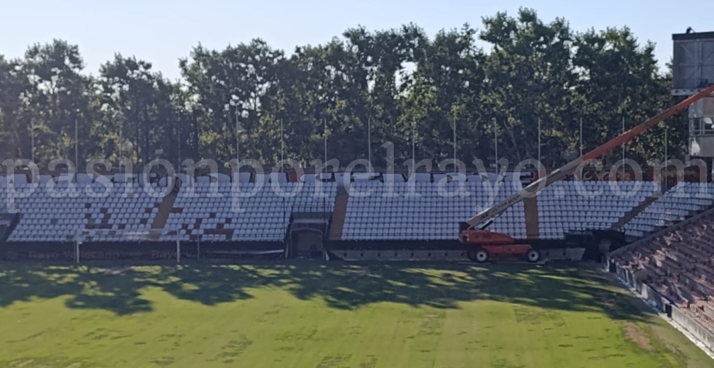 Césped estadio de Vallecas pretemporada 2026