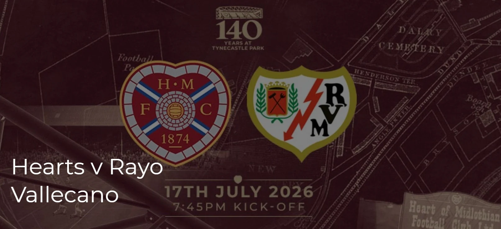 Cartel Heart of Midlothian - Rayo Vallecano