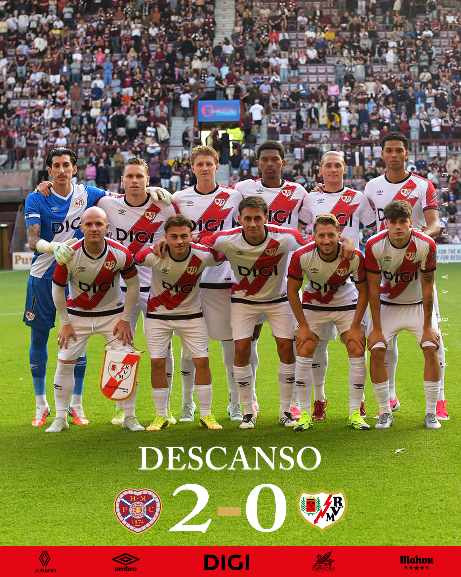 Heart of Midlothian 2-1 Rayo Vallecano: En la primera no, en la segunda sà 4 rayo vallecano hearts