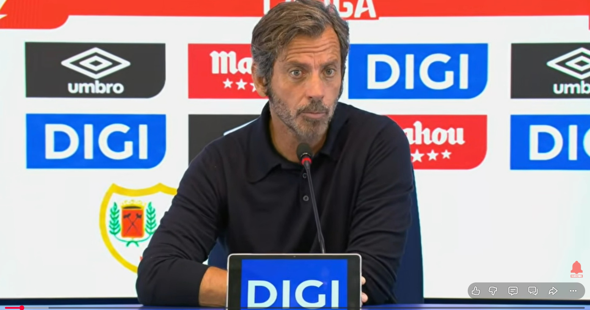 Quique Sánchez Flores, tras el Rayo 1-1 Alavés: «Hemos sabido sobreponernos a la genialidad de Camello»