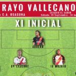 Alineación del Rayo Vallecano contra Osasuna (c) Pasión por el Rayo