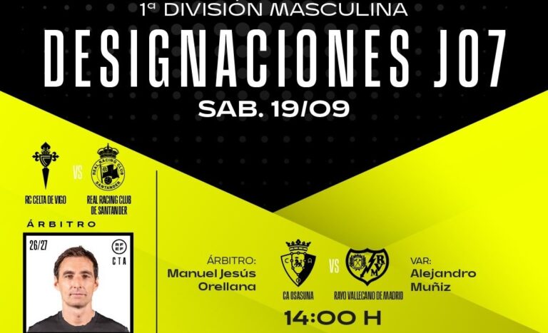 Árbitros del Osasuna - Rayo Vallecano (c) RFEF